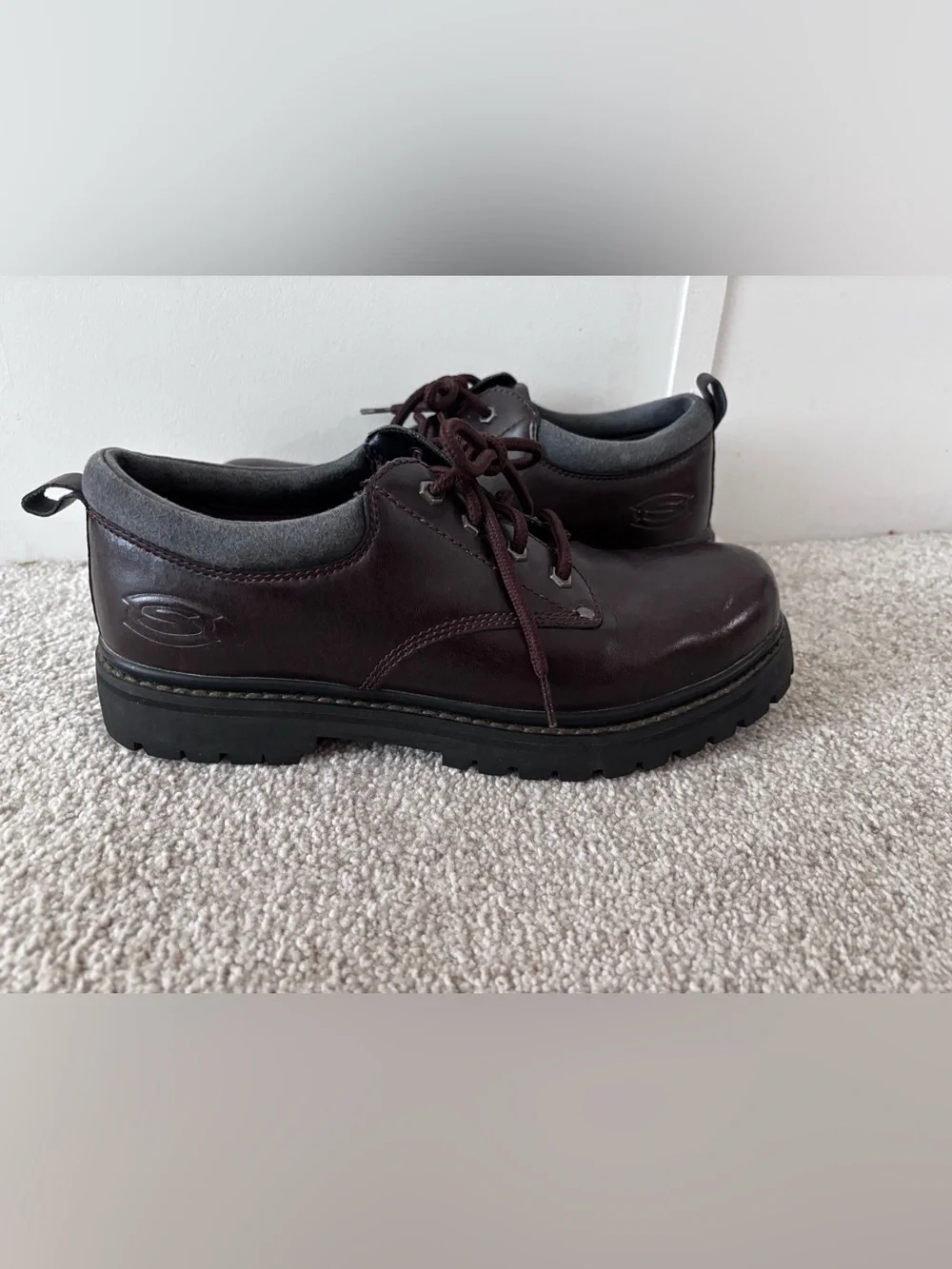 Skechers Alley Cats Brown Lug Sole Oxfords Brown Size 10
